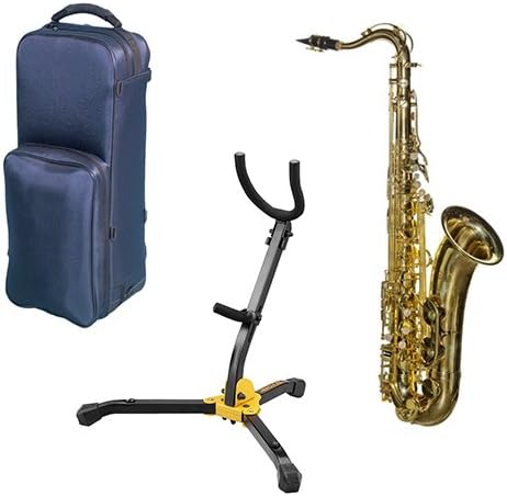Virtuoso Series Professional Tenor Saxophone Deluxe Clear Lacquer w/Hercules Sax Stand with Bag