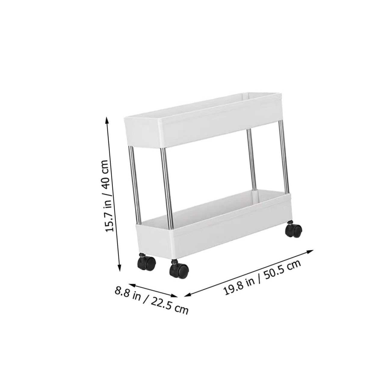 Chariot de Rangement à roulettes Mobile et Pratique avec Plusieurs Niveaux Étagères pour Organisation Facile Maison