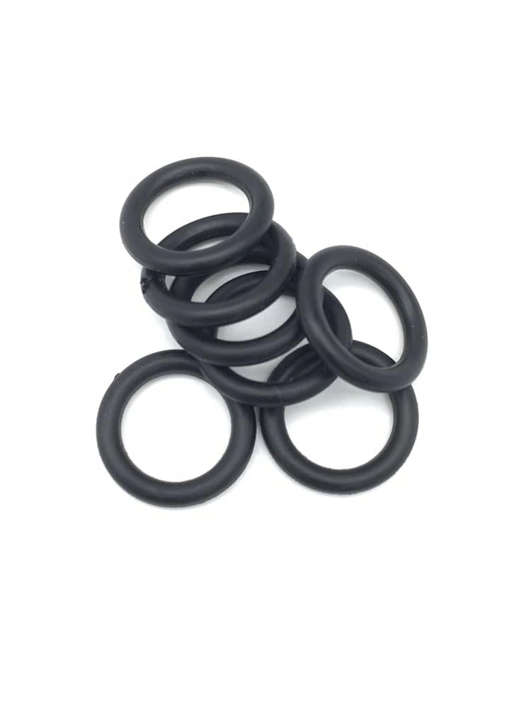 Junta de juntas tóricas de caucho de nitrilo, juntas tóricas de nitrilo CS de 1,5 mm, arandela de sellado resistente al aceite de 5-80 mm de diámetro exteri0r, 10 unidades, color negro(58mm)