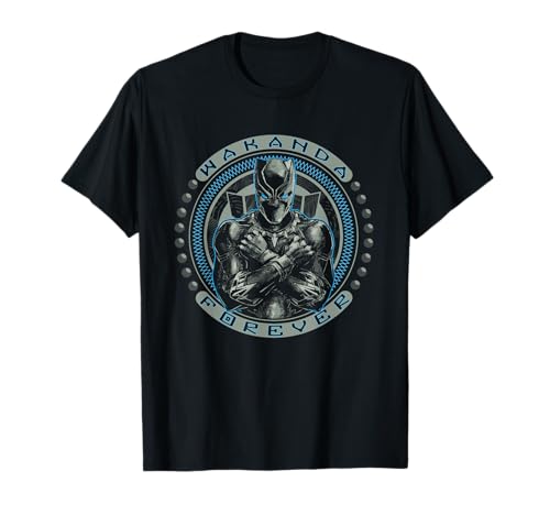 Marvel Black Panther T'Challa Wakanda Forever Black T-Shirt