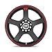 Motegi MR116 FS5 15X6.5 4X100/4.5 5.32 40mm MATTE BLACK W/RED STRIPE - MR11656598740