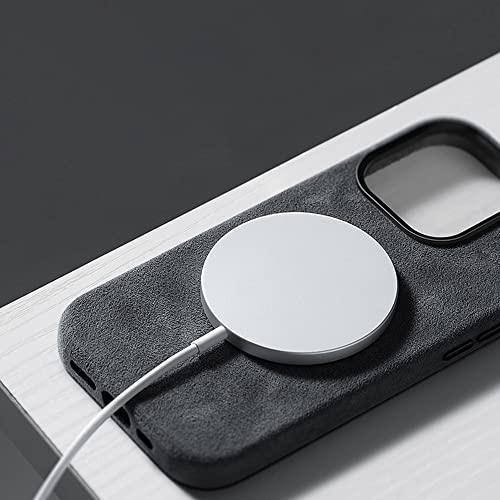 Komodoty Luxury Alcantara Iphone 14 Pro Max Case. Premium Italian Imported Material. Fully Wrapped Four Side Protection. Magsafe Compatible. Black #TOP5