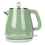 Retro Electric Kettle 1.8L, All Stainless Steel Hot Water...