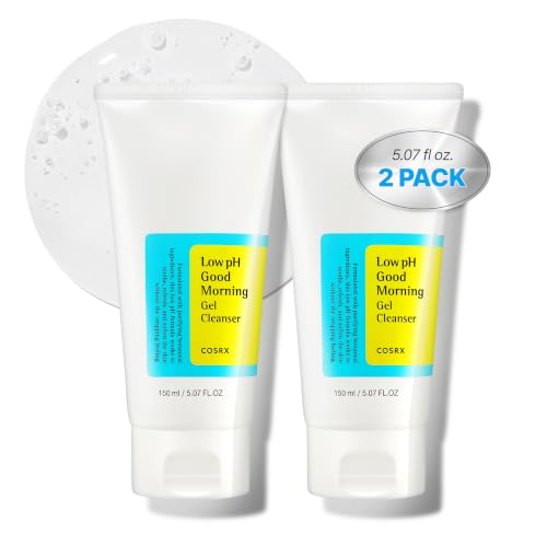 COSRX Low pH Good Morning Gel Cleanser 2 Pack, BHA Face Wash, 5.07 fl oz