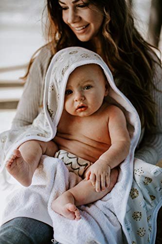 Image of Copper Pearl Hooded Bath Towels Premium Knit /Terry Cloth Baby Towels with Hood, Pockets, and Cool Designs - Great to Gift and Make Bath Time Fun - Baby Bath Towel, Chip