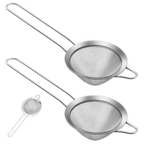 Colador de cóctel, paquete de 2 coladores de té de acero inoxidable, colador de cóctel de bar, herramienta de filtrado