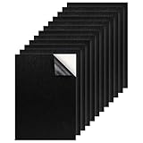 12-Pack Sticky Black Felt Sheets – 8.3'x11.8' (A4 Size) Self-Adhesive | Soft Black Felt Fabric with Strong Adhesive | Water-Resistant & Easy to Cut for Crafts, Jewelry Box Liners, Furniture Protection