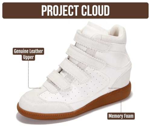 Image of Project Cloud Wedge Sneakers for Women - Memory Foam Insole Womens Sneakers - Lightweight & Hi Top Womens Shoes - Stylish Spring Shoes for Women 2026 (Marant)