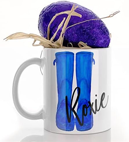 Hairyworm Personalised Mug and Milk Chocolate Easter Egg Gift Set, Customised with Name/Number/Text, (11oz) White Mug with Red Football Shirt, Football Mug