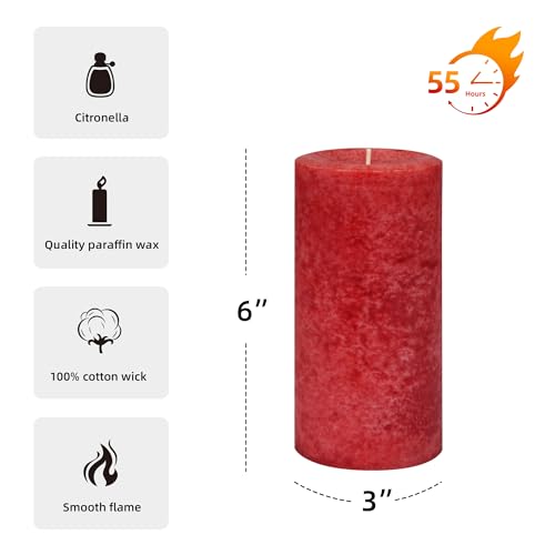 Jeco CPZ-36CC Inc. 3 Inch By 6 Inch Cinnamon Cide Scented Red Pillar Candle thumb #3