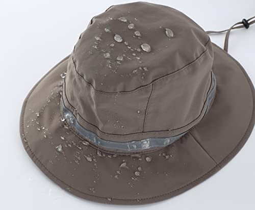 Llmoway Bucket Rain Hat Men Women Wide Brim Upf50+ Lightweight Foldable Fishing Sun Hat Army Green #TOP1