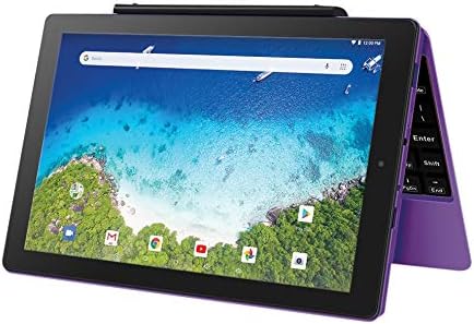 RCA Viking Pro Purple Edition 10.1 Touchscreen 2 In 1 Tablet Laptop, Detachable Keyboard, Free Office Moblie APP, Quad-Core Processor,32G storage, IPS Display, Android 5.0 Lollipop