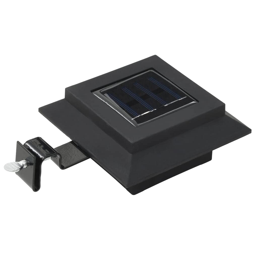Oświetlenie zewnętrzne lampy solarne 12 szt. LED, kwadratowe, 12 cm, czarne, dom i ogród