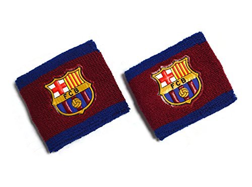 FC Barcelona Football Club Blue Maroon Sweatbands Wristbands Badge Official