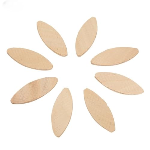 MUNEFE 100PCS Wood Joining Biscuits, Birch Wood Biscuits, Wood Board Docking Tool Suitable for Woodworking (0# 10# 20#) (10#)