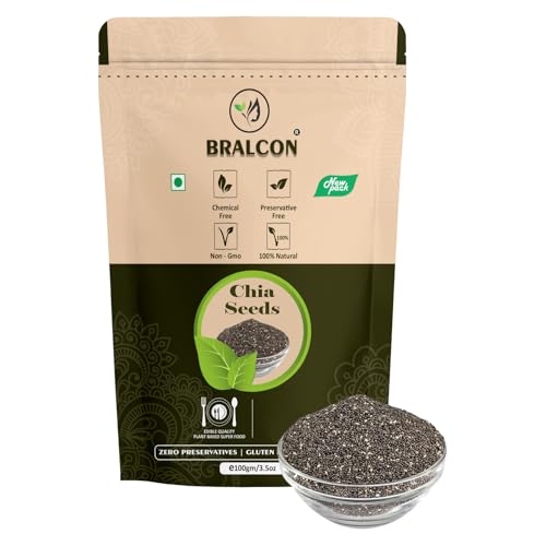 Image of BRALCON Seeds Combo of Chia, Watermelon, Pumpkin, Sunflower, Flax Seeds - 500g (5 x 100g Each Pack) | Unroasted Mix Seeds for eating with Omega 3 and rich in Fiber, Protein for Weight Loss
