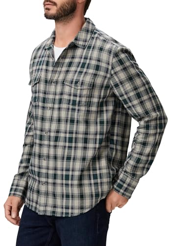 PAIGE Men's Everett Brushed Cotton Button Down Shirt3