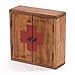 MEDIZINSCHRANK Medic 35 | 35x35x13cm (HxBxT), Mahagoni | Wandschrank im Shabby Chick Design, Arzneischrank, Erste Hilfe Schrank aus Holz | Farbe: 08 honigfarben gewachst