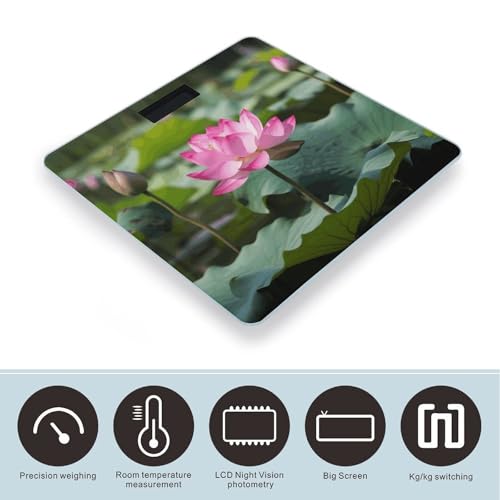 Báscula digital corporal Pink Lotu Flowers hasta 180 kg miniatura 3