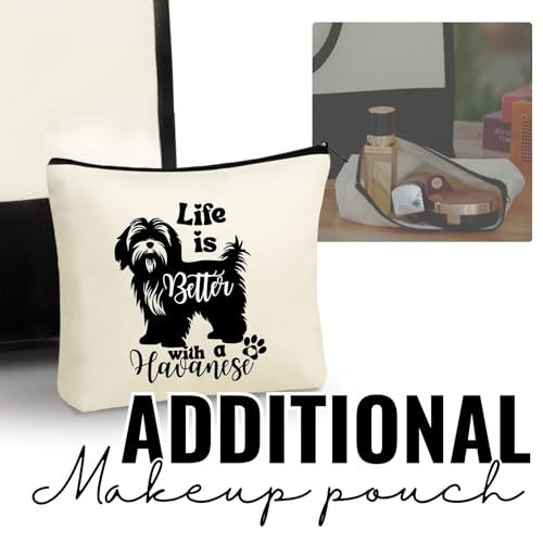 Bolsa tote de lona para amantes de perros Havanese miniatura 6