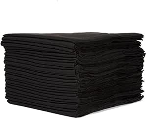 Mr & Mrs Lot De 50 Serviettes Jetables Argenté/noir