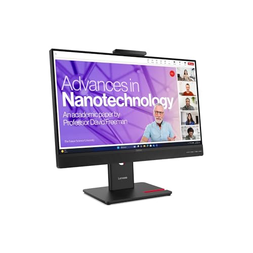 Image of Lenovo ThinkVision T24-4v LED Monitor (1920 x 1080 Full HD (1080p) @ 120Hz, IPS - 250 cd/m², 1500:1-4 ms, HDMI, VGA, DisplayPort, USB-C - Speakers - Dark Black