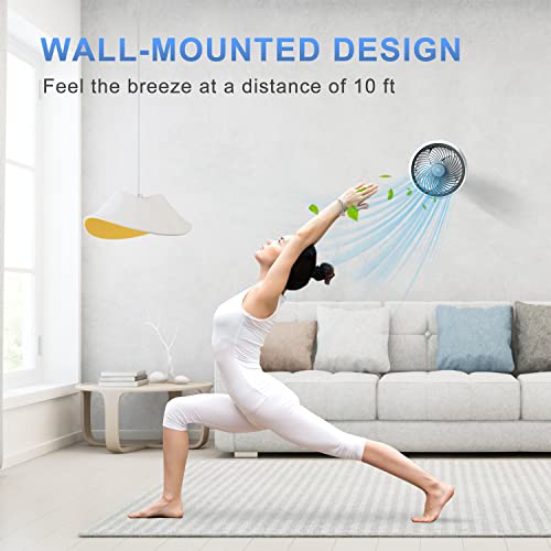 Yokekon Usb Desk Fan, 9" Portable Oscillation Fan, Rechargeable Battery Operated Fan, Small Wall Mounted Fan, Personal Table Fan, Quiet Office Fan For Outdoor/Bedroom/Baby Bed #TOP5
