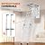 Ceiling Mount Attic Ladder, 12-Step Attic Ladder with Handrails, Retractable Pull Down Loft Stairs for Attic, Garage & Basement - 31.1 x 35 in Opening Size