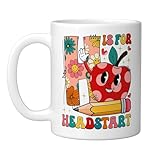 Groovy H Is For Headstart Head Start Teacher Back To School Ceramic Mug, White