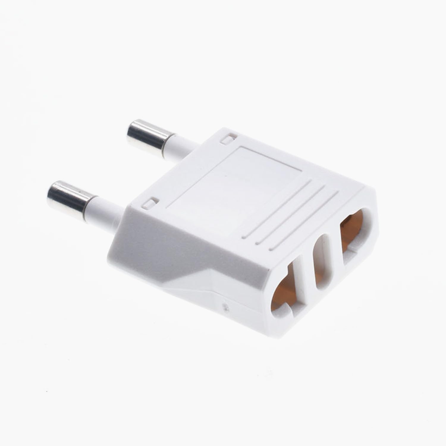 GRLRCR 3 Pack Europe Travel Plug Adapter, US to EU Plug Adapters Type C, Power Converter for US America Canada Mexico to EU France Germany Italy Spain Outlets, 250V (White)