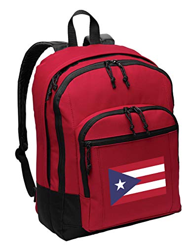 Broad Bay Puerto Rico Flag Backpack MEDIUM CLASSIC Style With Laptop Sleeve - Main Image