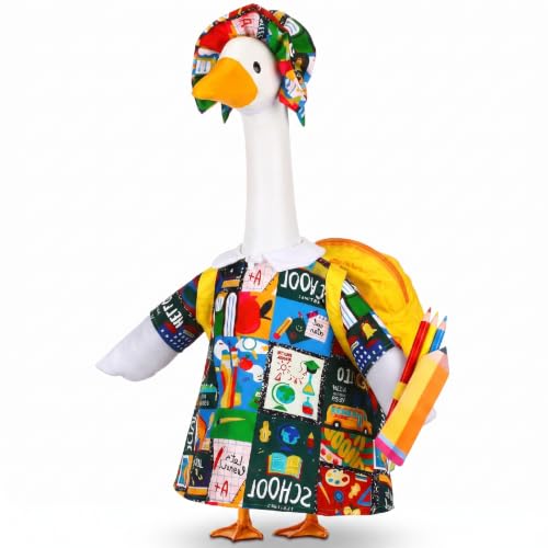 Abbylike Back to School Porch Goose Outfit for 23 Inch Goose Statue