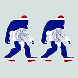 Two Pack Wyoming Bigfoot Sticker FA Graphix Vinyl Decal WY Big Foot Sasquatch yeti