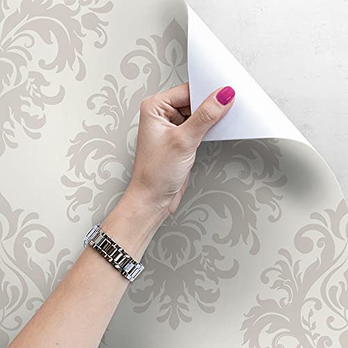 Papier peint intissé de rénovation damassé pour masquer les défauts du mur