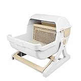 4. Caja de limpieza de tipo cajón, cuando se arroja la arena para gatos, fluirá hacia la caja de limpieza.Simple y conveniente