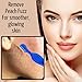 ALAZCO 30 pc Eyebrow Razor Precision Shaver Facial Exfoliating Dermaplaning Tool Peach Fuzz Face Brow Touch-Up Shaper Lip Bikini Area Razor Trimmer Washable Reusable Women Men - Blue