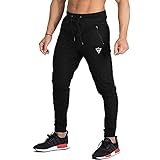 [Manatsulife] トレーニング ジョガーパンツ スポーツ ランニング フィットネス アクティブ アウトドアK-15 (ブラック(無地), M)