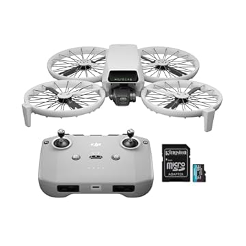 DJI Mini drone com câmera flip com controle DJI RC-N3 com cartão de memória 128 GB MicroSDXC Canvas Go Plus (2 itens)