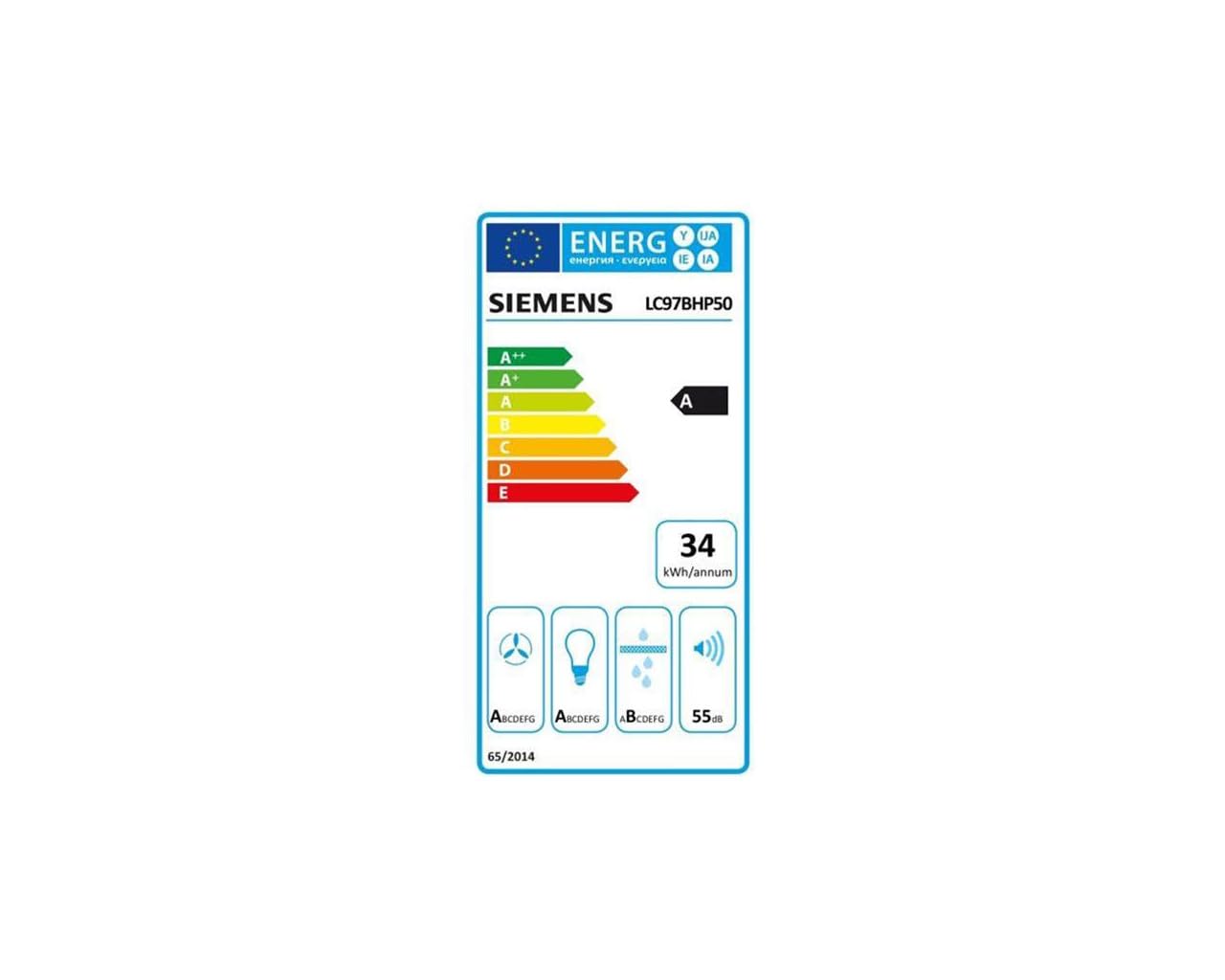 SIEMENS Hotte decorative murale LC97BHP50, Hotte murale,iQ500,90 cm, Inox