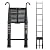 16.5FT/5M Telescoping Ladders EN131 Standards Black Multi-Purpose Telescopic Ladder Folding Loft Attic Ladder Folding Aluminum Extension Ladder for Home Building Maintenance Garden Work Access Loft