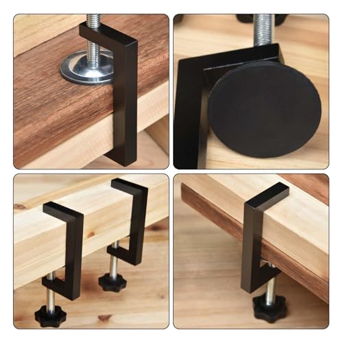 Image of 2PCS Heavy Duty C Clamp Set, Adjustable Desk and Wood Clamps for DIY Projects and Workshops