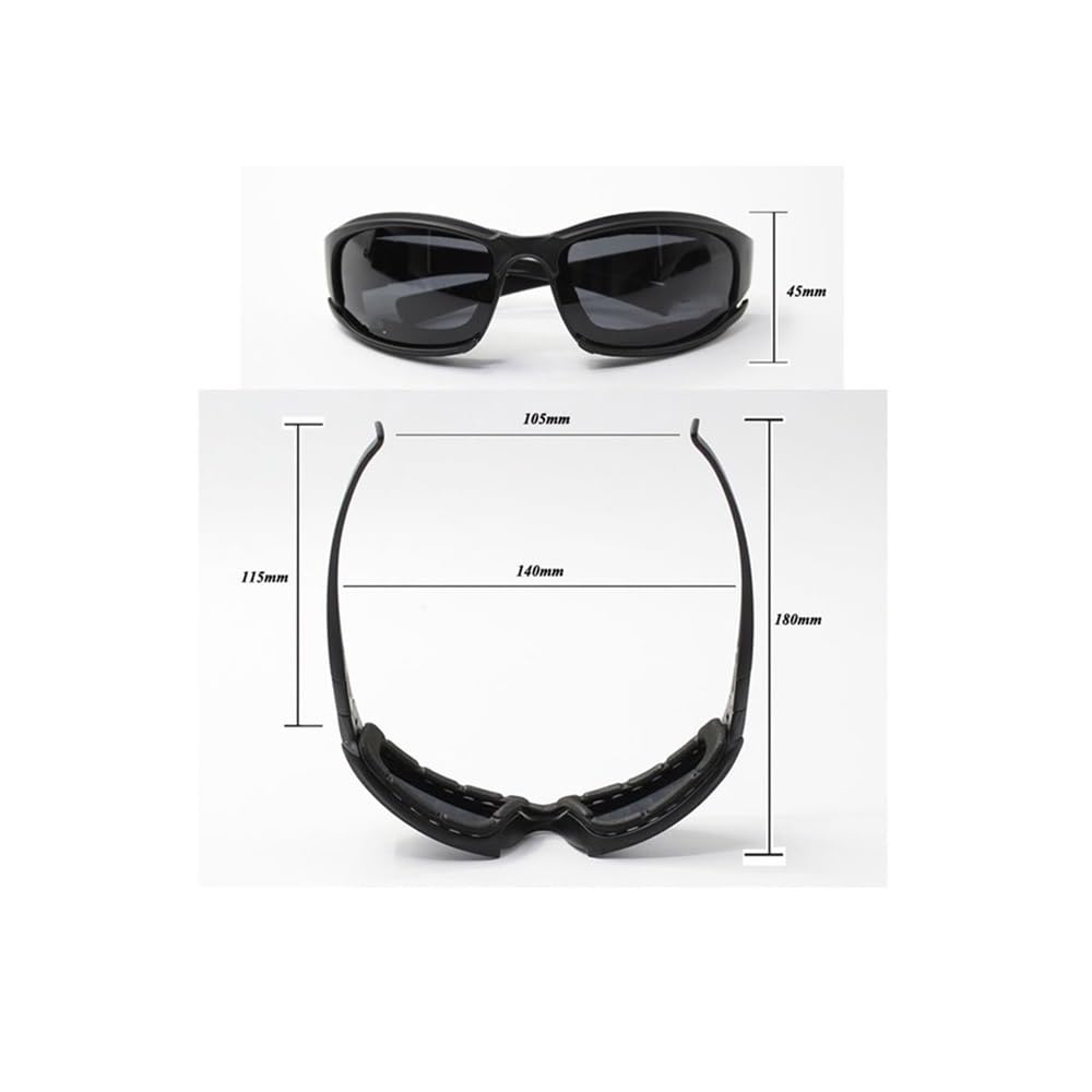 Occhiali Moto Occhiali da Sole Polarizzati per Occhiali da Ciclismo con 4 Lenti(C6 Polarized)