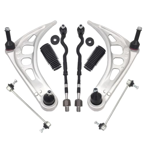 POWERGEAR Suspension Kit Control Arm, Compatible with BMW 1999-2008 E46 3 Series 320i 323Ci 323i 323iC 323iS 325Ci 325i 325iS 328Ci 328i 328iC 330Ci 330i Z4 Tie Rod K80527 K80528 31351095694-8Pcs