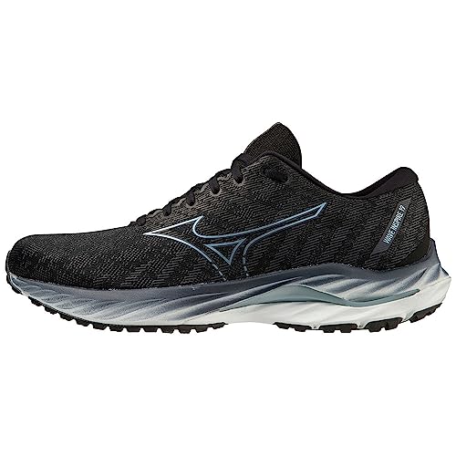 Mizuno Wave Inspire 19, Correr Hombre, Blk Gridge Illusionblue, 44 EU