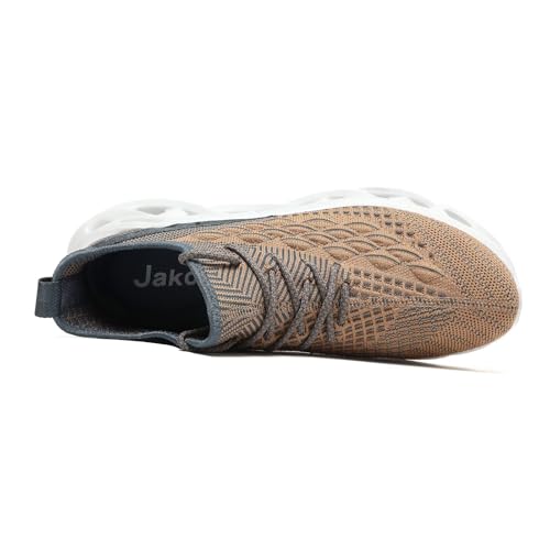 Image of Jakcuz Plus Size Men's Lightweight Walking Shoes Mesh Fish Scale Pattern Fashion Sneakers