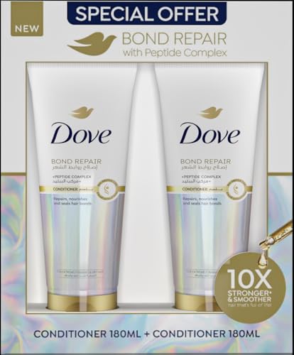 Dove Bond Repair Conditioner for healthy vital and smooth hair Bio Protein Care 10x stronger hair 2x softer that is full of life 2 x 180ml