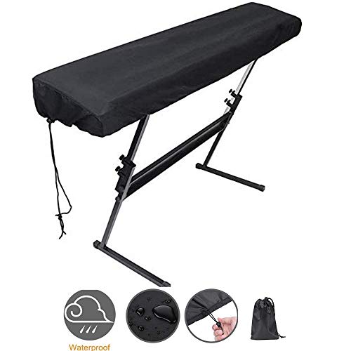 Richele 88-toetsenbord Hoes voor elektrische piano Rekbare stofhoes voor pianotoetsenbord Hoes Stofdicht Zwart… - Image 3