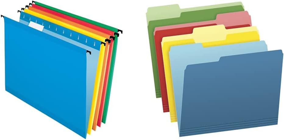 Pendaflex SureHook Reinforced Hanging Folders, Letter Size, Blue, 20 per Box (6152 1/5 BLU) : Office Products