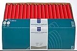 Paraffinwachs Metro Professionell Tafelkerzen  Ø 21,5mm (180mm lang)  6h Brenndauer  Gastronomiebedarf  Gastronomiekerzen  Gerade Kerzen  Household Candles  Made in Europe (rot, 144 Stück)