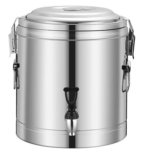 IUYytEW Insulated Beverage Dispenser With Tap - Thermal Drink Container For Hot Water And Tea, Ideal For Commercial Use,10L